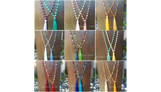 full agate beads ceramic necklace tassels best seller wholesale free shipping